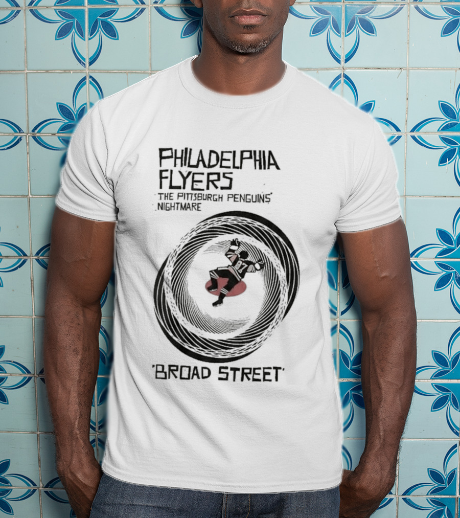 Philadelphia Flyers Pittsburgh Penguins Nightmare Broad Street Vertigo T-Shirt