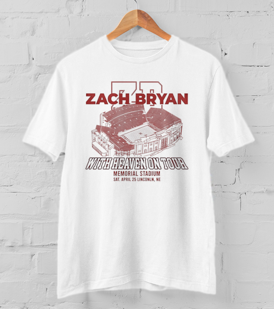 Zach Bryan With Heaven On Tour Memorial Stadium Lincoln Nebraska 2026 T-Shirt