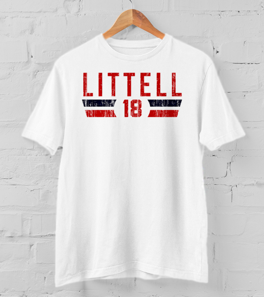 Littell 18 Washington Baseball Font T-Shirt