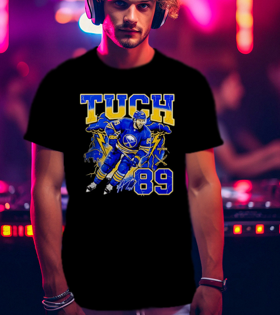 Alex Tuch 89 Buffalo Sabres NHL Lightning 2026 Ice Hockey Player T-Shirt
