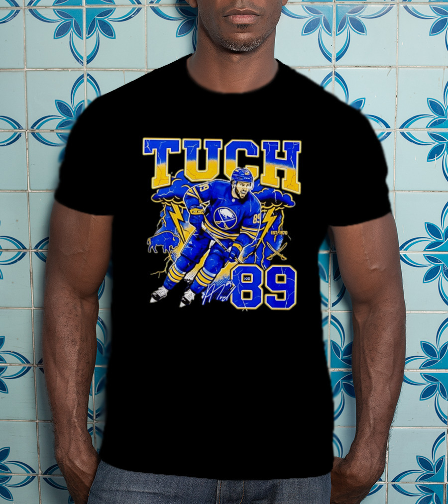 Alex Tuch 89 Buffalo Sabres NHL Lightning 2026 Ice Hockey Player T-Shirt