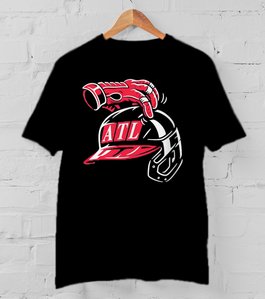 ATL Braves Helmet Head Scratch T-Shirt
