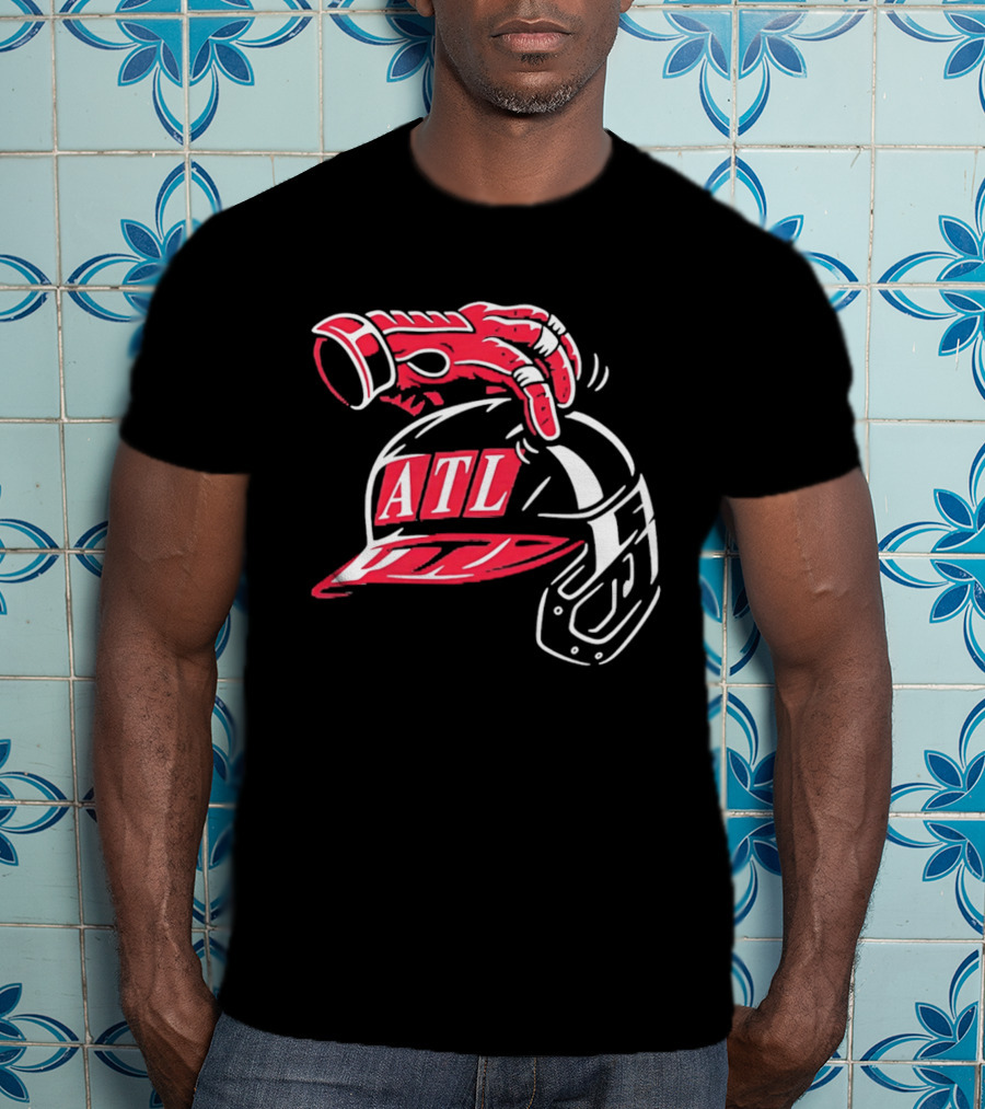 ATL Braves Helmet Head Scratch T-Shirt