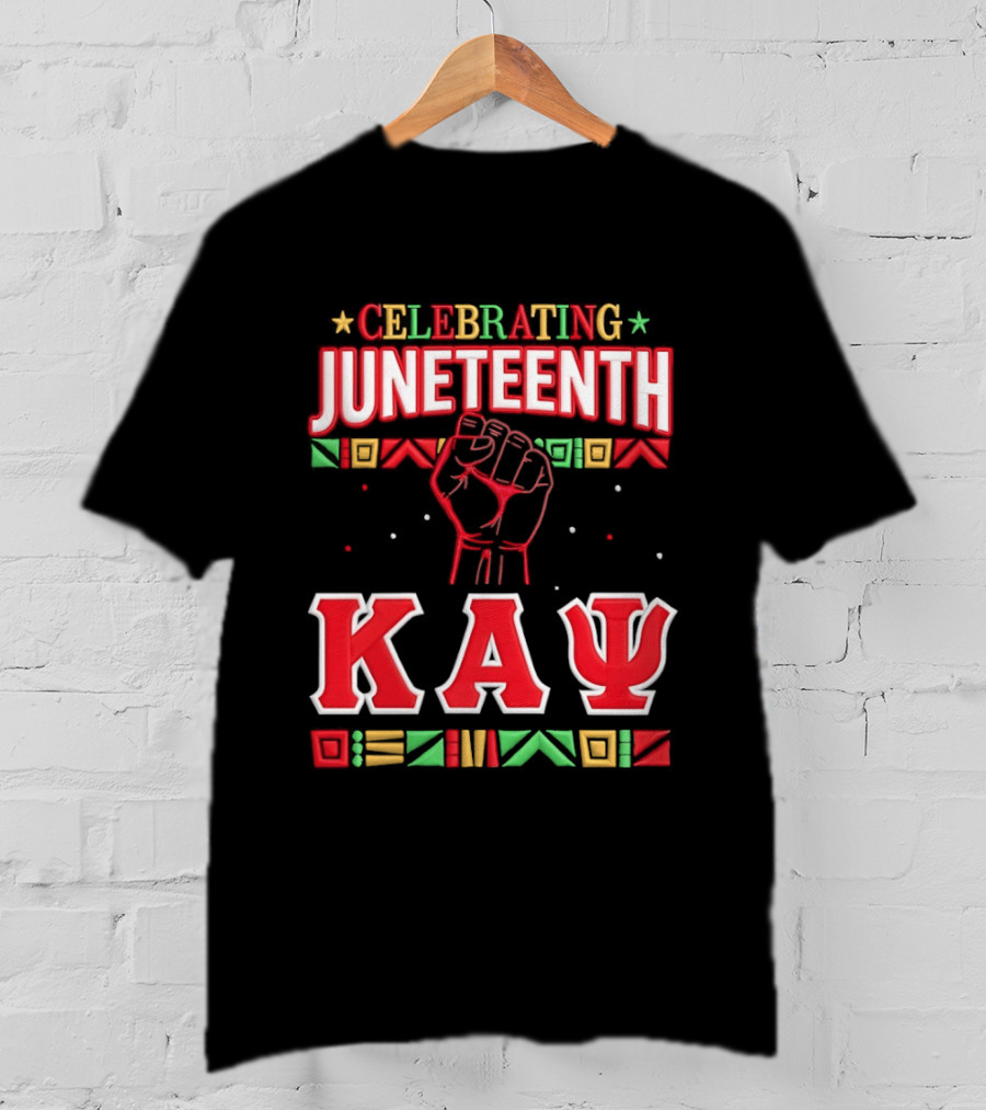 Celebrating Juneteenth Kay Fist Symbol African T-Shirt