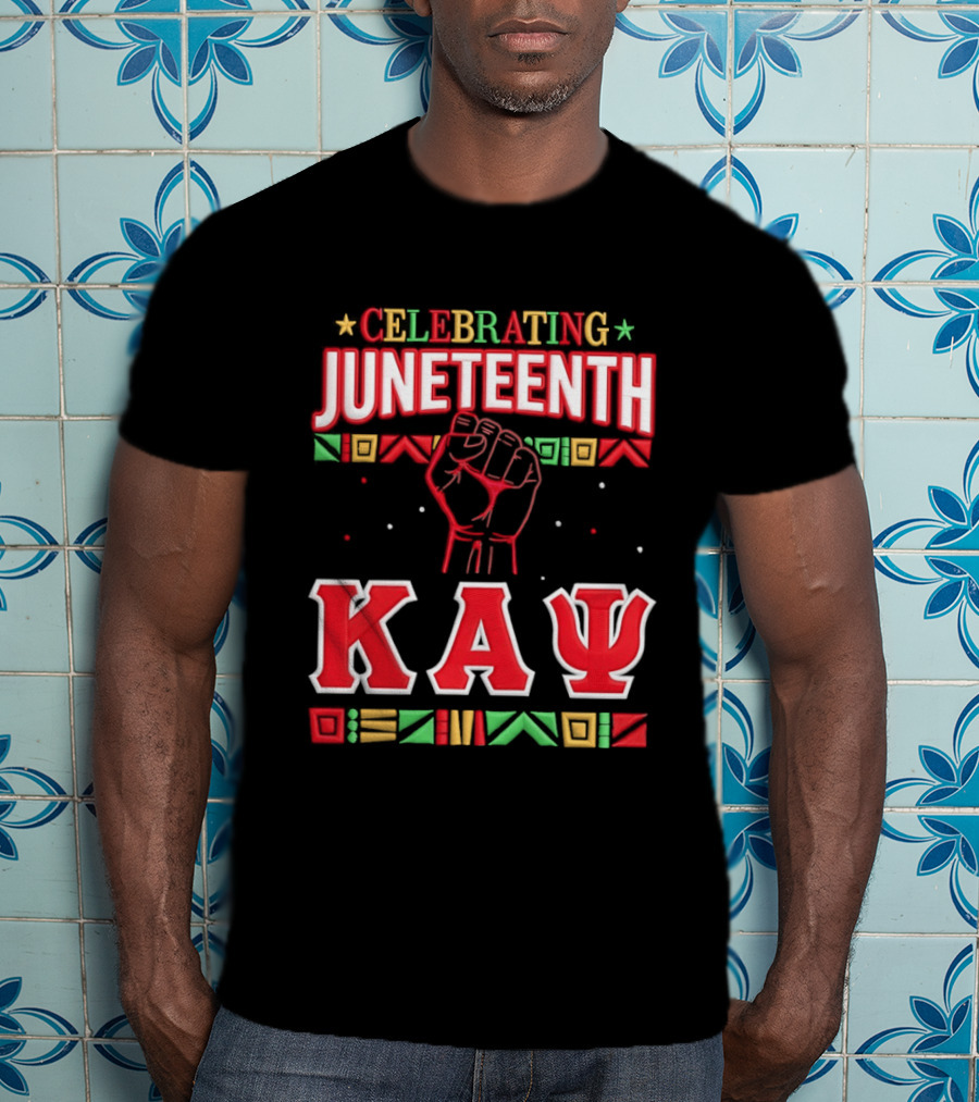 Celebrating Juneteenth Kay Fist Symbol African T-Shirt