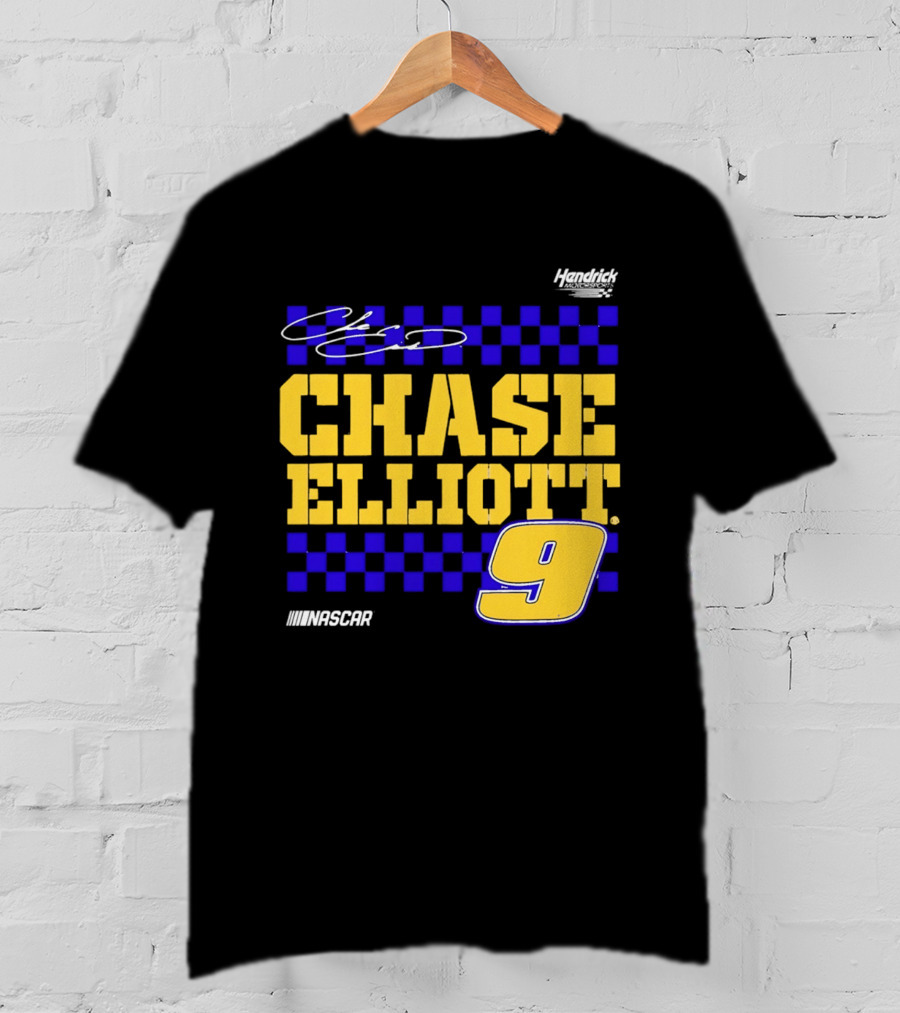 Chase Elliott 9 NASCAR Hendrick Motorsports Vive La Fete Autographed T-Shirt