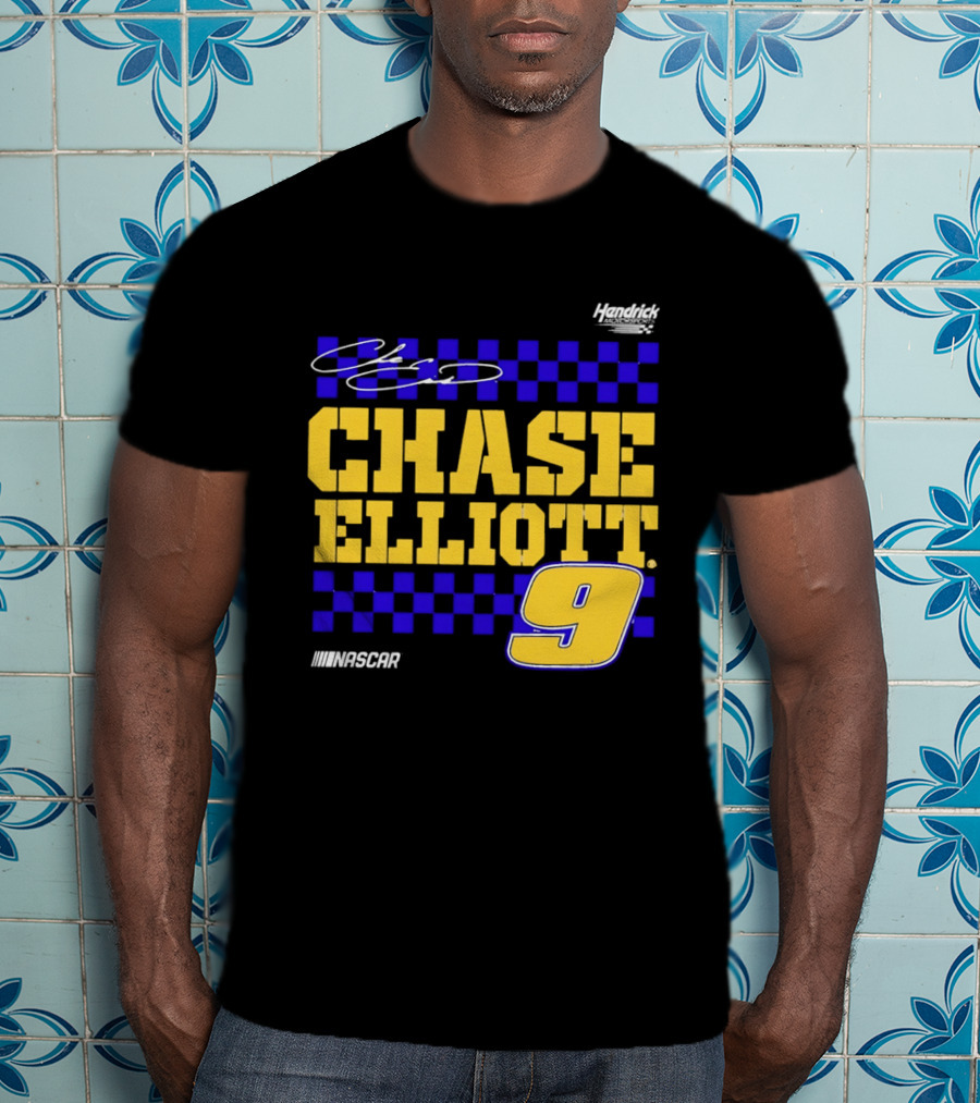 Chase Elliott 9 NASCAR Hendrick Motorsports Vive La Fete Autographed T-Shirt