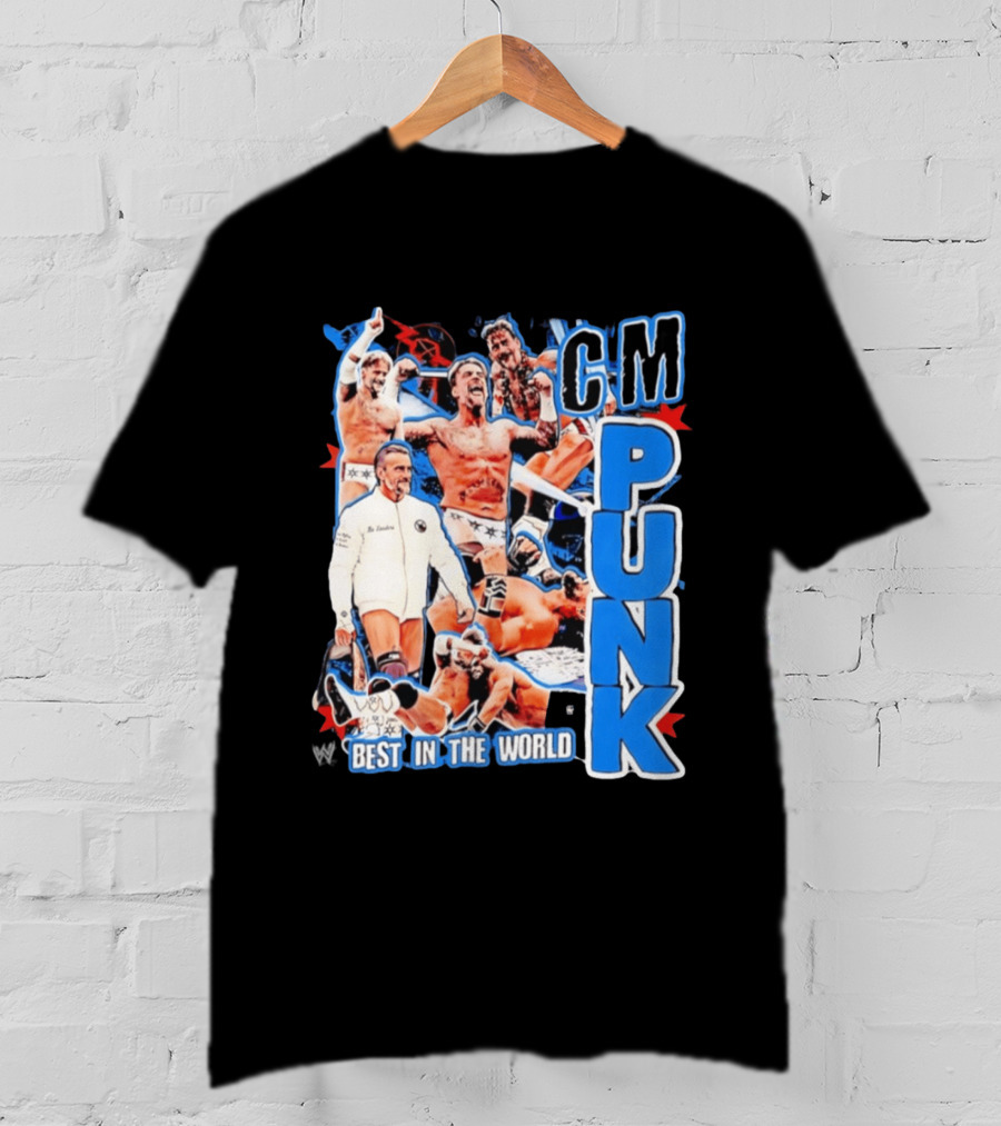 CM Punk Best In The World Pro Wrestling Collage CM Punk T-Shirt