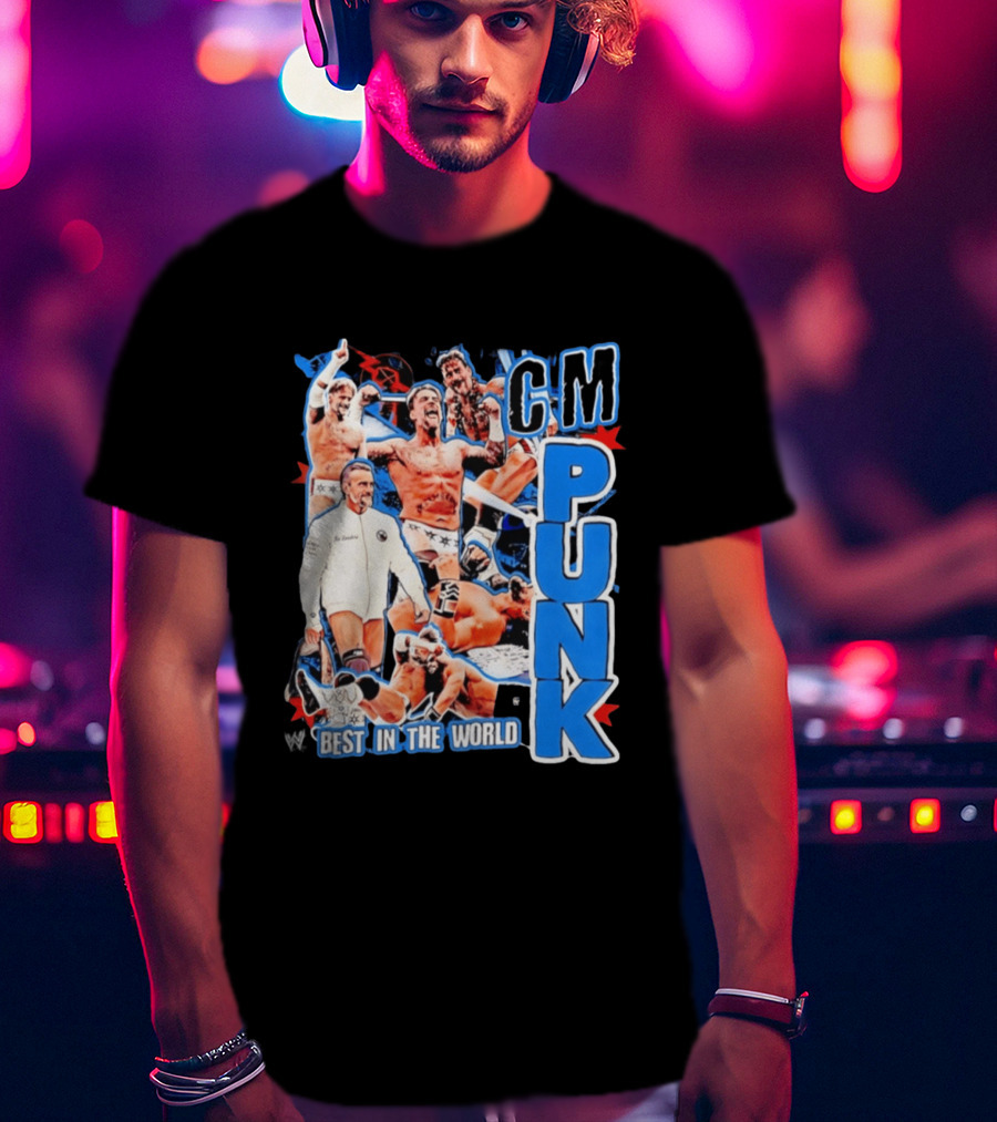 CM Punk Best In The World Pro Wrestling Collage CM Punk T-Shirt