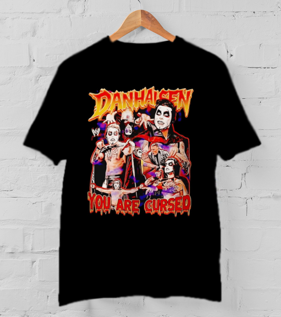 Danhausen WWE You Are Cursed Wrestling Montage Comic T-Shirt