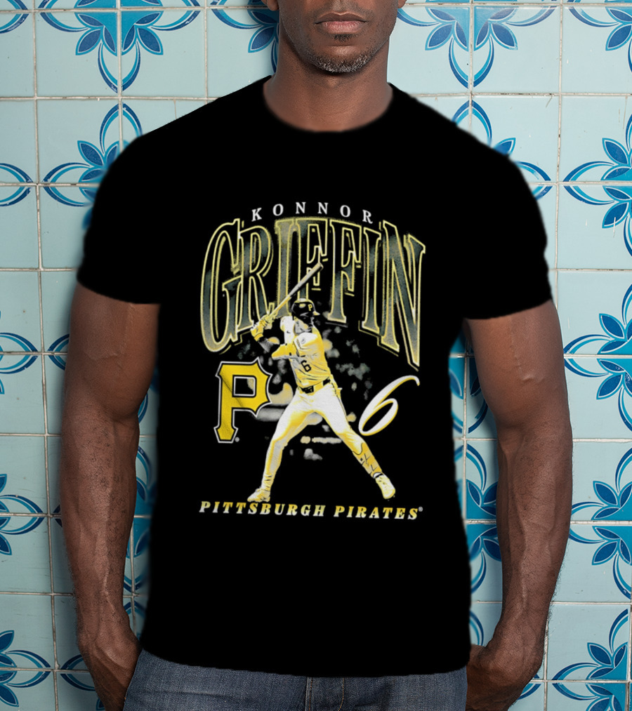 Konnor Griffin 6 Pittsburgh Pirates Baseball Swing Iconic P T-Shirt