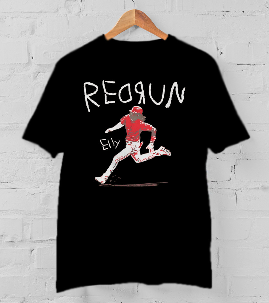 Redrun Elly De La Cruz Cincinnati Reds Baseball Action T-Shirt
