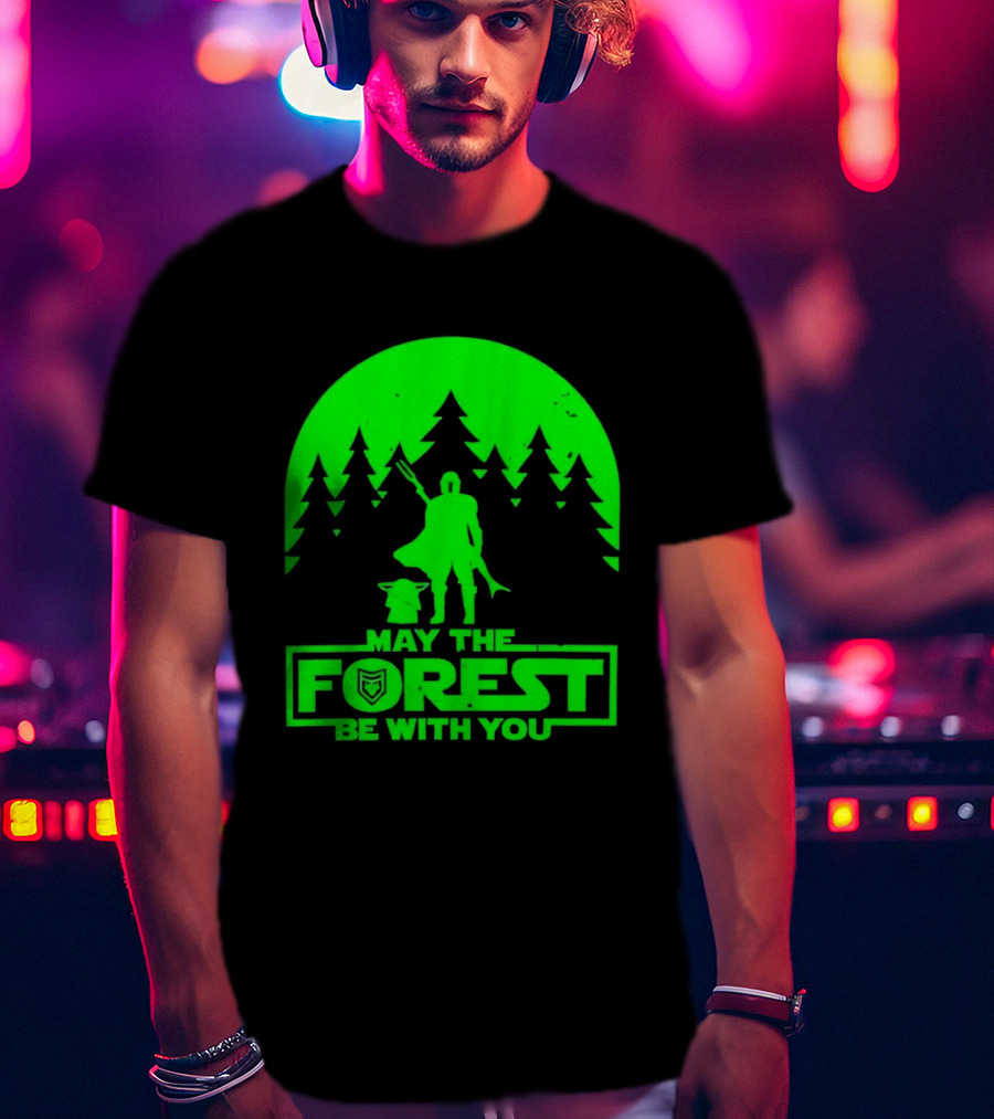 May The Forest Be With You Star Wars Trees And Characters T-Shirt