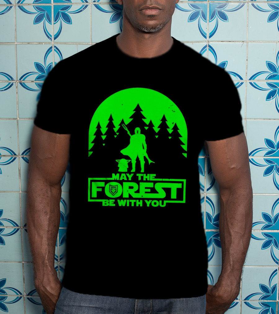 May The Forest Be With You Star Wars Trees And Characters T-Shirt