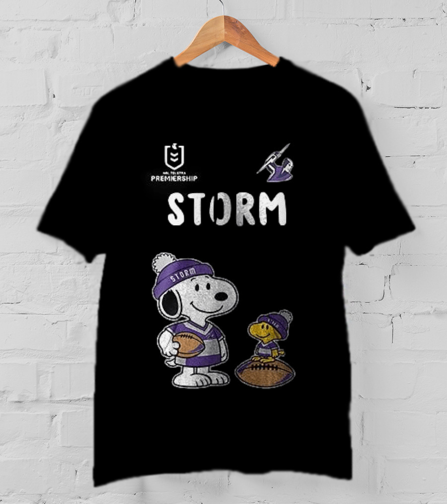 Melbourne Storm Peanuts Collaboration Snoopy Football Team Loyalty T-Shirt