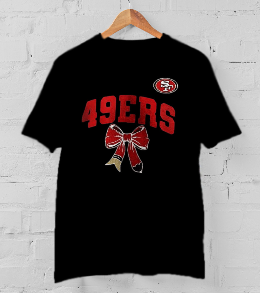 San Francisco 49ers 49ERS SF Ribbon Retired Teacher Lover T-Shirt