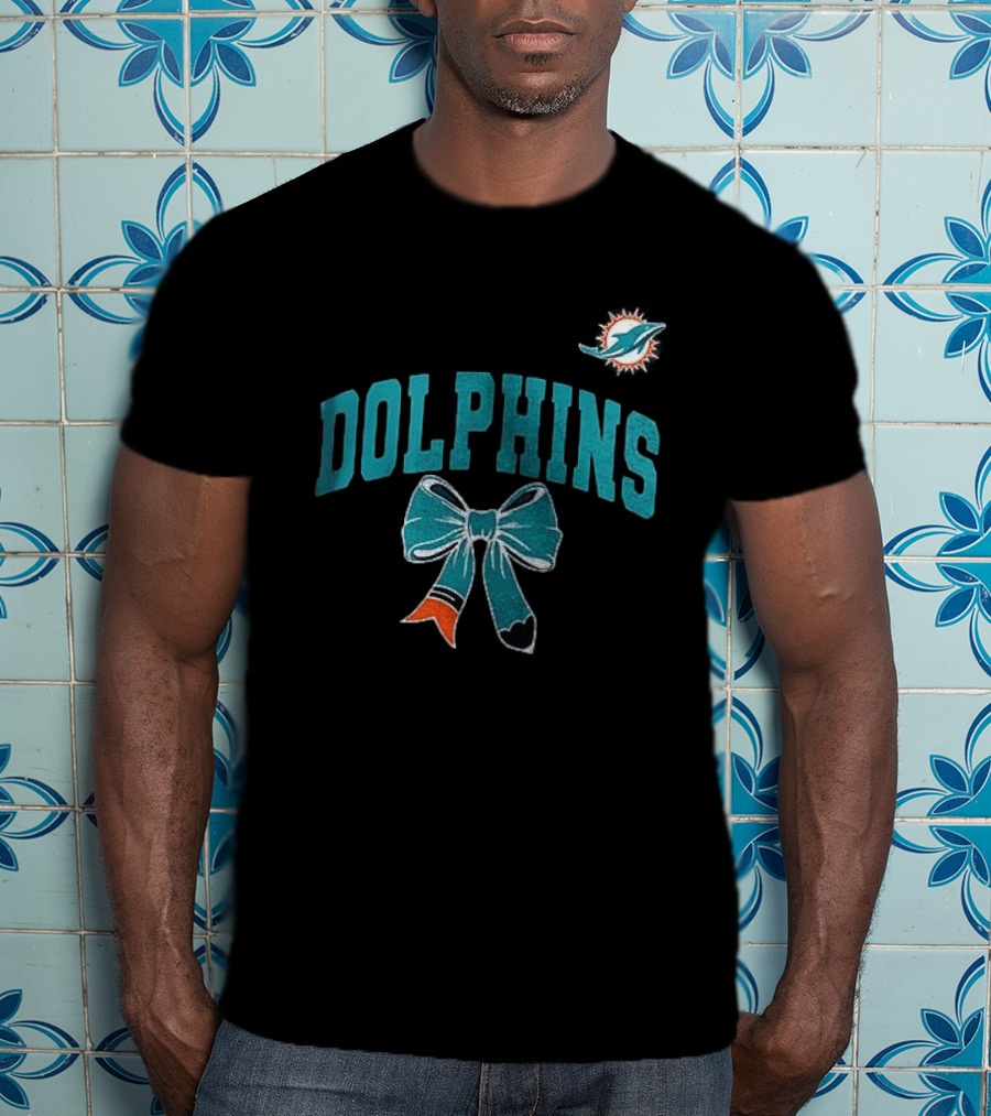 Miami Dolphins Dolphins Ribbon T-Shirt