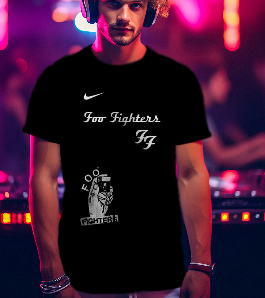 Foo Fighters Nike Do You Love Rock N Roll Skull Tattoo T-Shirt