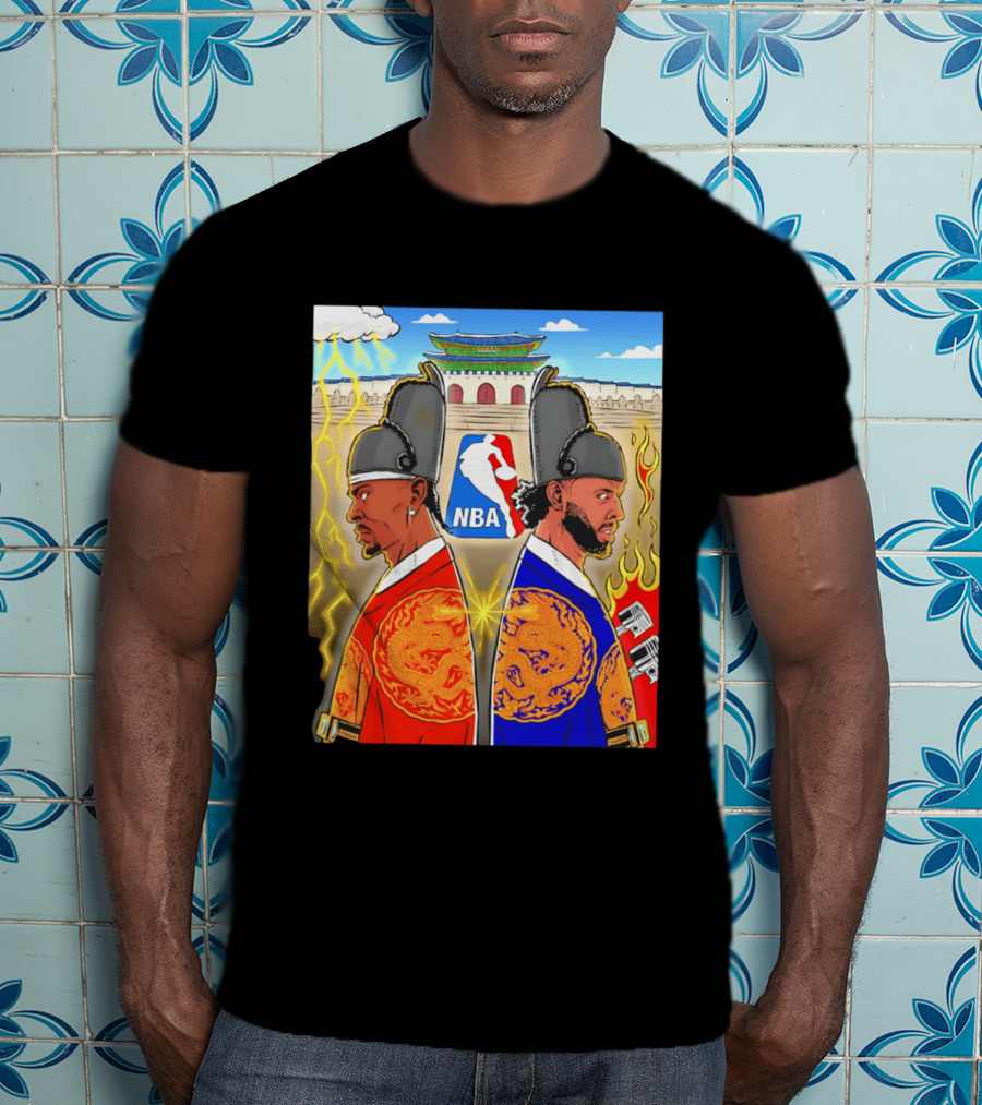 Shai Gilgeous Alexander Cade Cunningham 2026 NBA Korea Dragons Gyeongbokgung Palace T-Shirt