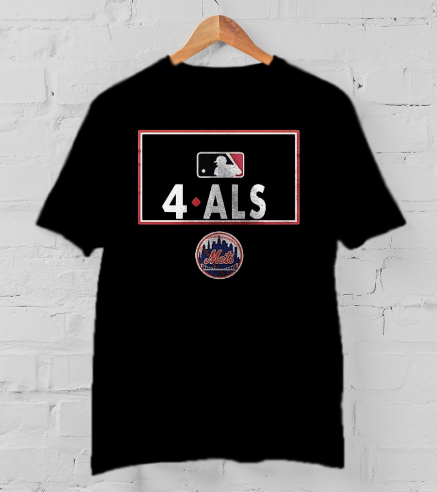 New York Mets 4 ALS MLB Awareness T-Shirt