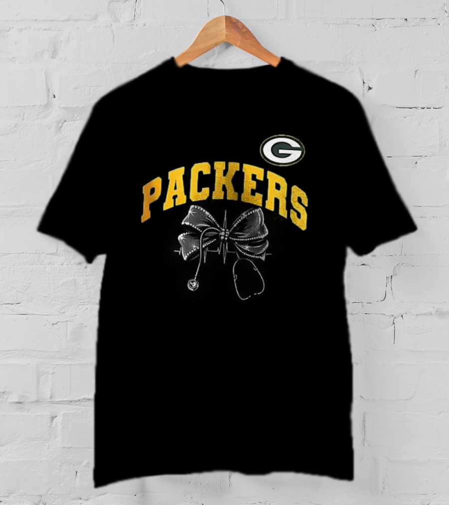 Green Bay Packers Nurse By Heart By Soul Fan T-Shirt