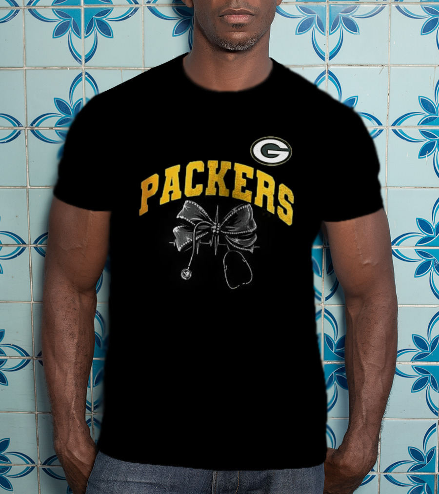 Green Bay Packers Nurse By Heart By Soul Fan T-Shirt