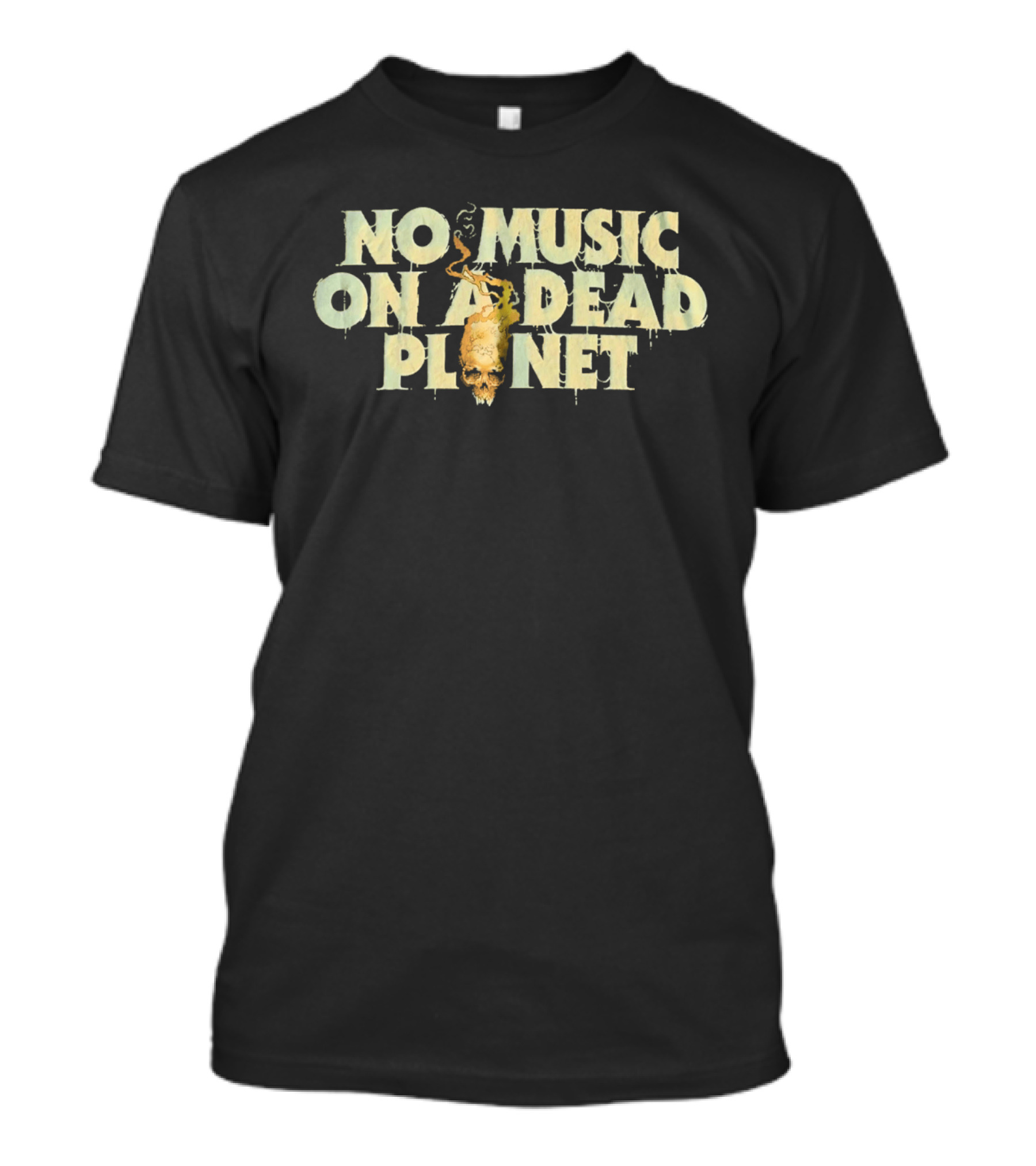 No Music On A Dead Planet Skull T-Shirt