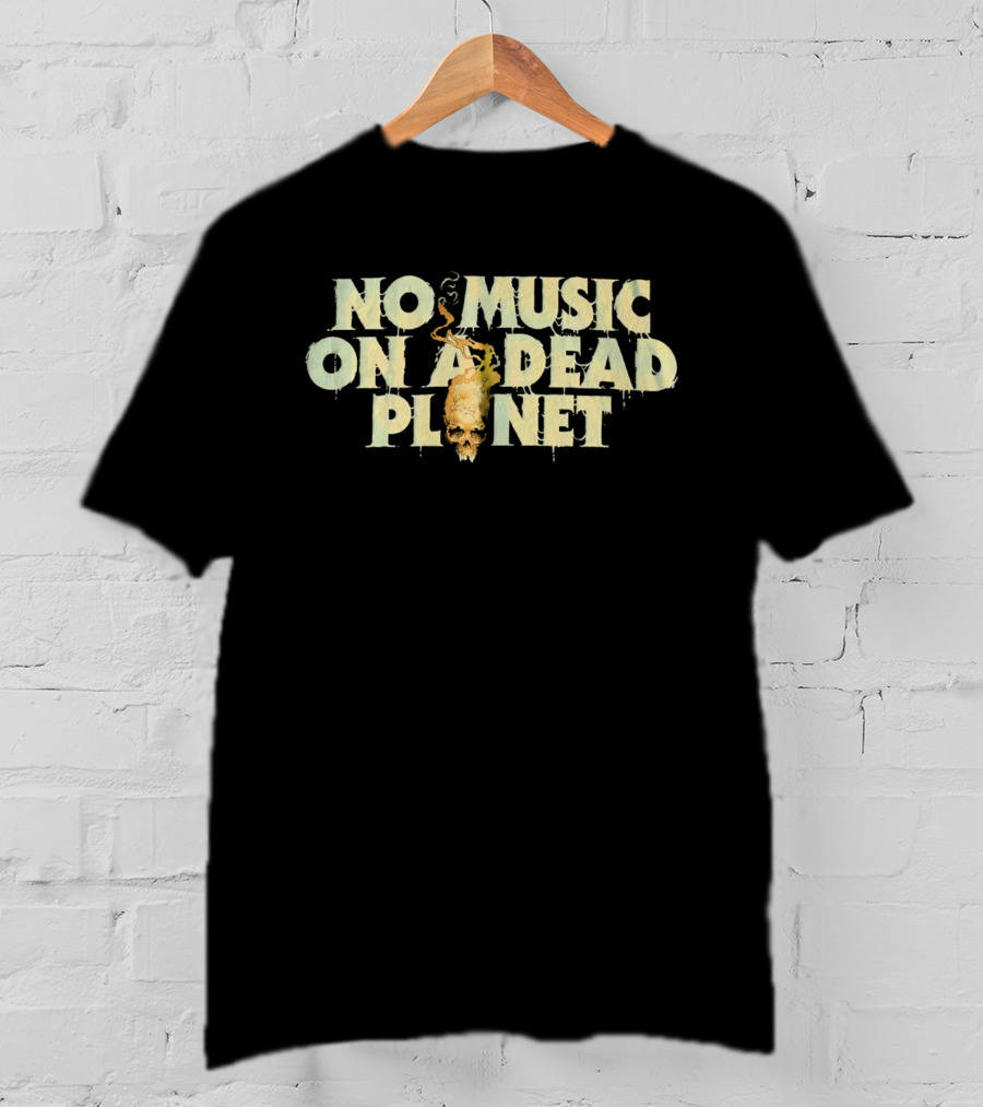 No Music On A Dead Planet Skull T-Shirt
