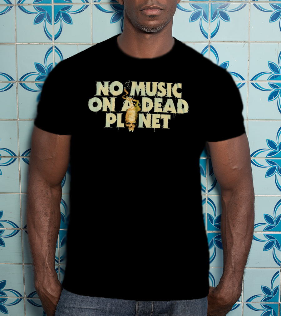 No Music On A Dead Planet Skull T-Shirt