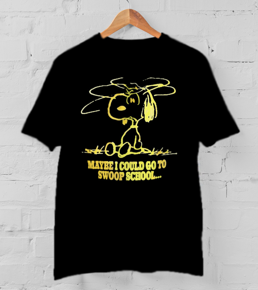 Snoopy Maybe I Could Go To Swoop School Peanuts Comic T-Shirt