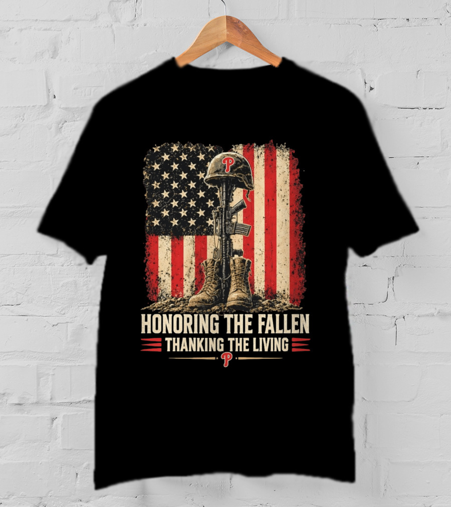 Philadelphia Phillies Honoring The Fallen Thanking The Living Armed Forces Day T-Shirt