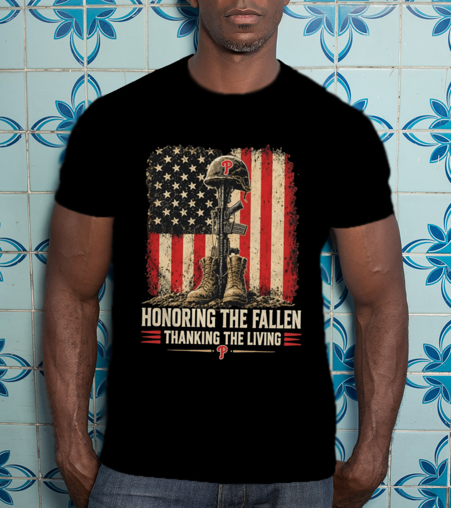 Philadelphia Phillies Honoring The Fallen Thanking The Living Armed Forces Day T-Shirt