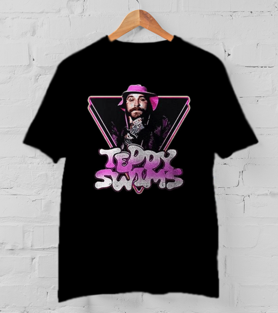 Teddy Swims Retro Triangle Graphic With Pink And Purple Accents T-Shirt