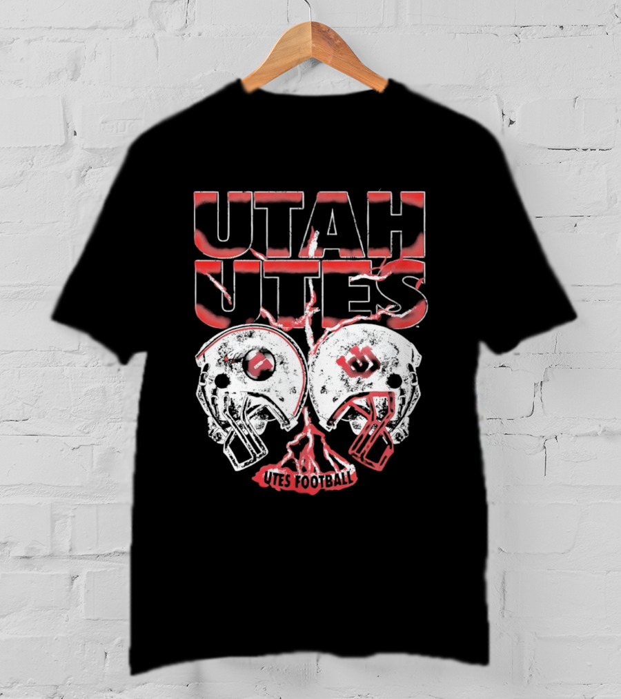 Utah Utes Football Helmets Fan Gear T-Shirt