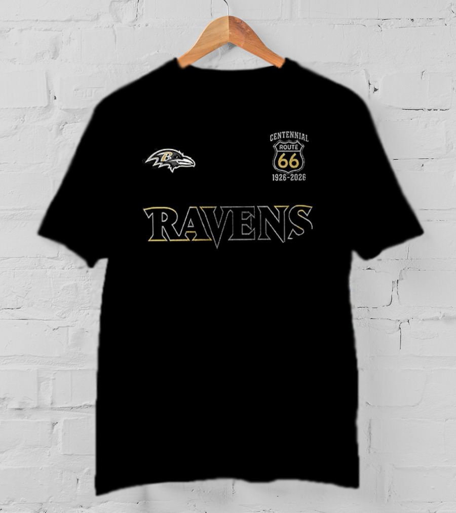 Baltimore Ravens Route 66 Centennial 1926 2026 T-Shirt