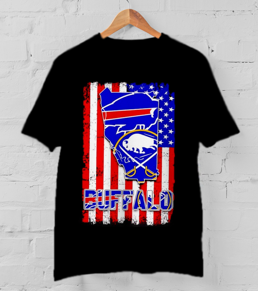 Buffalo Bills Sabres American Flag T-Shirt