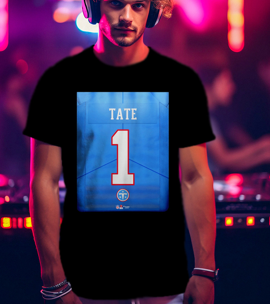 Carnell Tate 1 Jersey Tennessee Titans NFL 2026 Draft T-Shirt