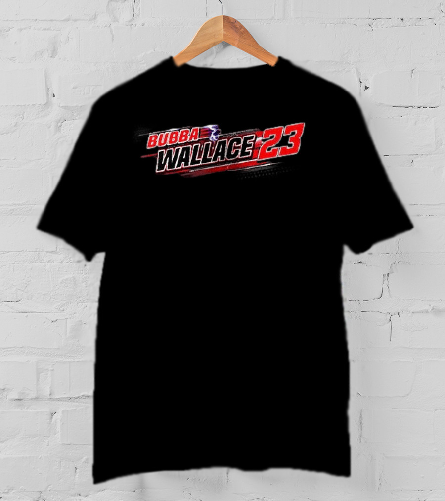 Bubba Wallace 23 Checkered Flag Sports Black T-Shirt