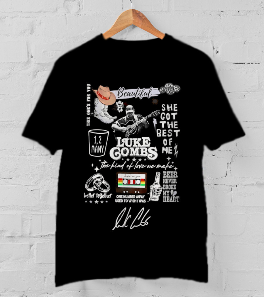 Ohio State Buckeyes Luke Combs The Kind Of Love We Make Signature Here's To The Heart T-Shirt