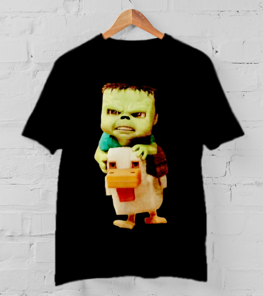 Minecraft Chicken Jockey Frankenstein Mashup T-Shirt