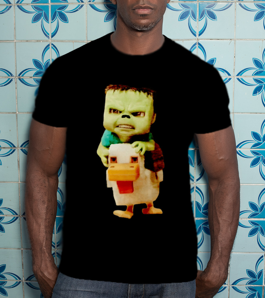 Minecraft Chicken Jockey Frankenstein Mashup T-Shirt