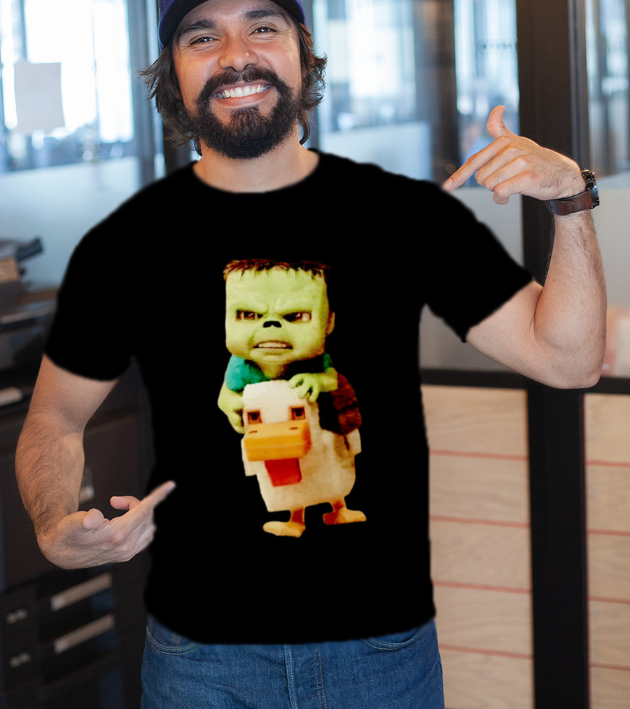 Minecraft Chicken Jockey Frankenstein Mashup T-Shirt