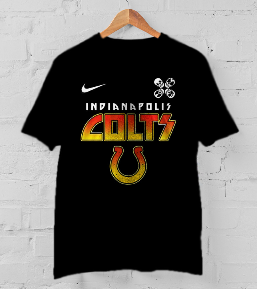 Indianapolis Colts Nike Rock And Roll Colts Logo Abbey Road T-Shirt