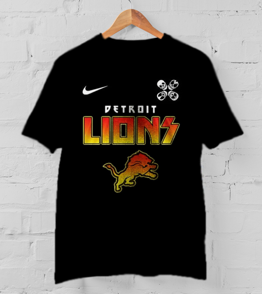 Detroit Lions Rock And Roll All Nite Abbey Road Nike T-Shirt