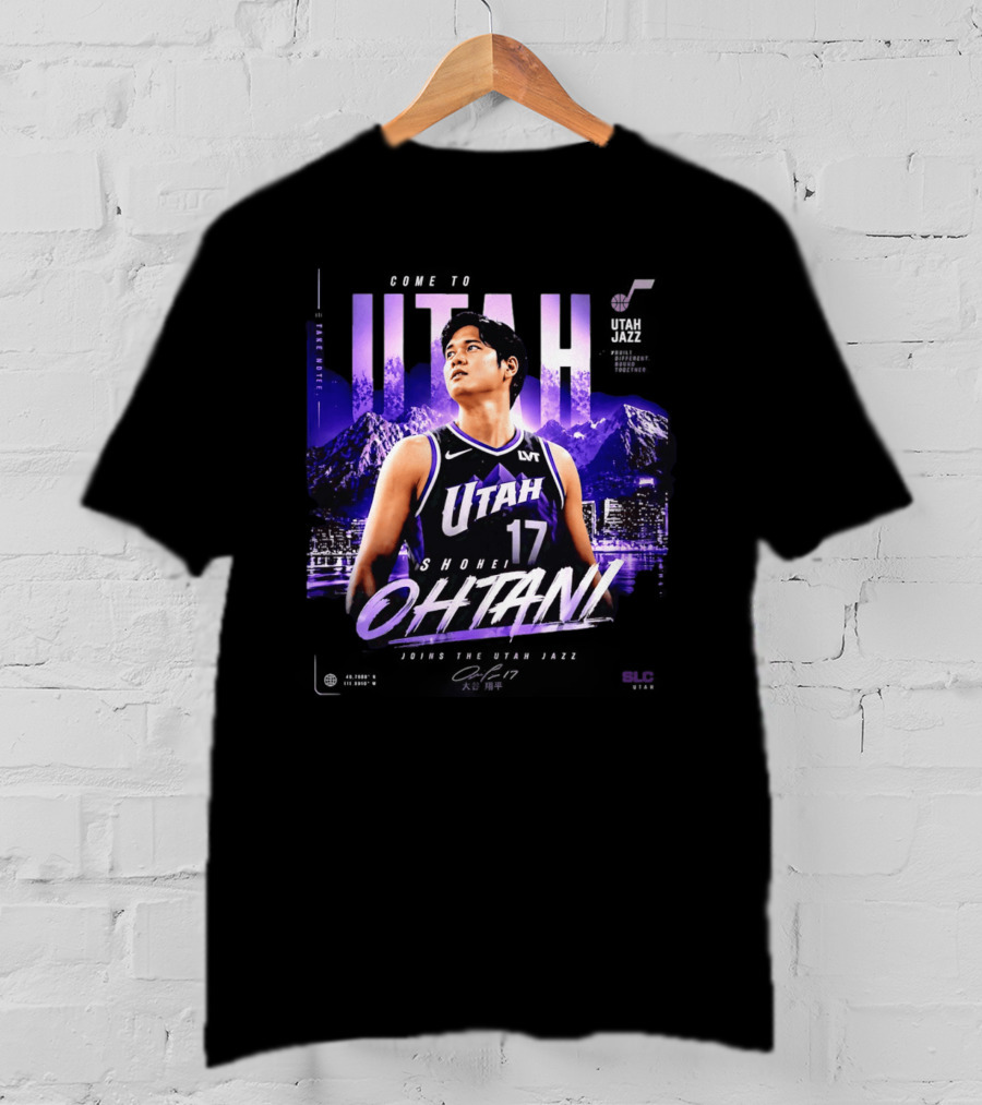 Welcome To Utah Jazz Shohei Ohtani Take Note Bound Together T-Shirt