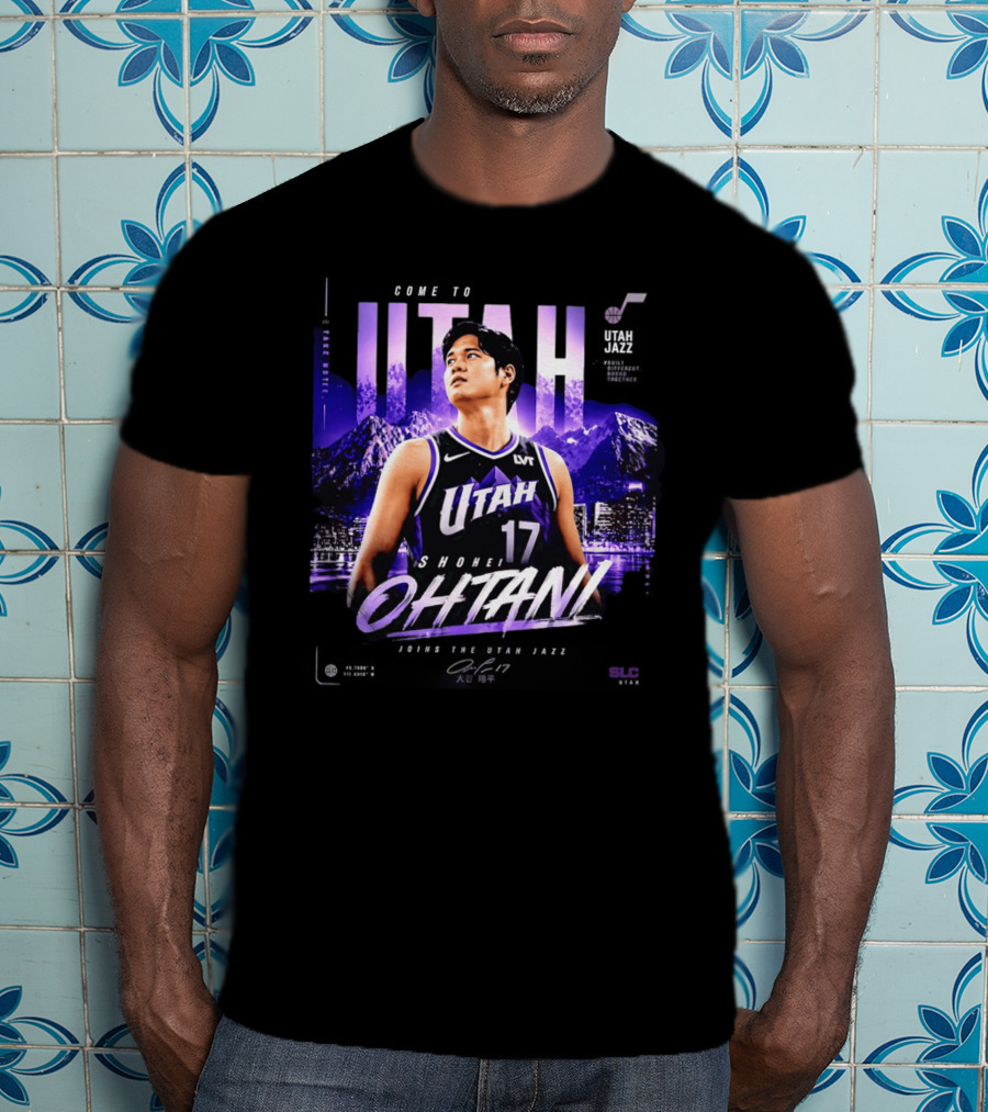 Welcome To Utah Jazz Shohei Ohtani Take Note Bound Together T-Shirt