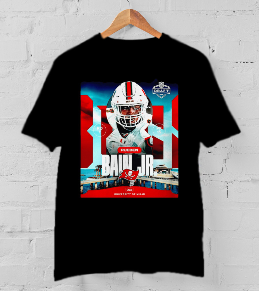 Rueben Bain Jr Tampa Bay Buccaneers NFL Draft 2026 University Of Miami T-Shirt