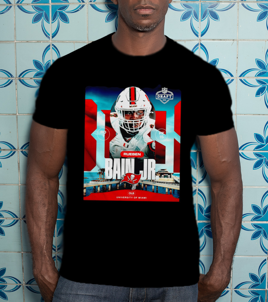 Rueben Bain Jr Tampa Bay Buccaneers NFL Draft 2026 University Of Miami T-Shirt