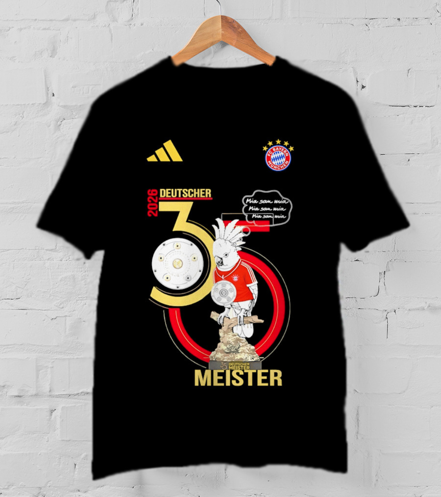 FC Bayern Munich Deutscher Meister 35 Bundes Liga Trophy 2026 T-Shirt