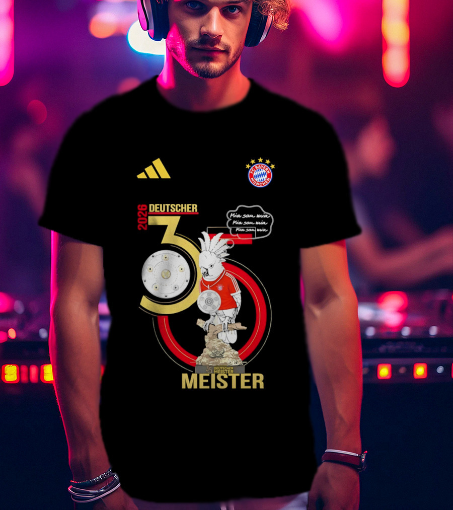 FC Bayern Munich Deutscher Meister 35 Bundes Liga Trophy 2026 T-Shirt